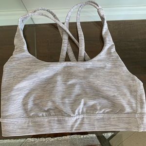 Lululemon Free to Be Sports Bra Size 2 Grey/White